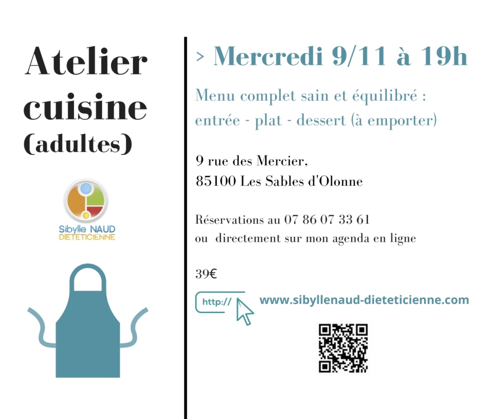 atelier cuisine Les Sables d’Olonne