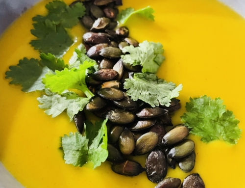 Velouté de butternut, coriandre et lait de coco