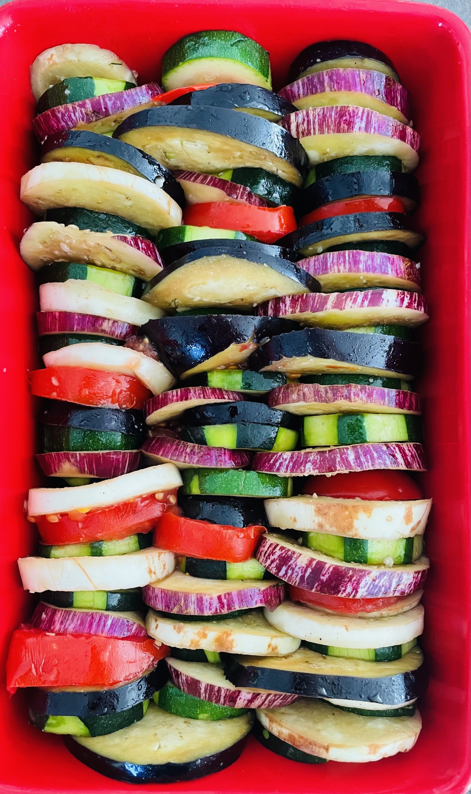 Tian de légumes colorés !